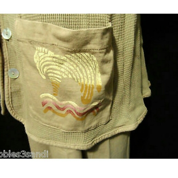 PEACES Outback Safari Dress Set S Khaki Maxi Cardi - Picture 5 of 8